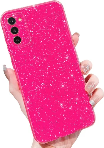 Miniatura 50 de MINSCOSE Compatible con Samsung Galaxy S22 Plus Case, Bonito Color Neón Brillante, con Purpurina Brillante Delgada Resistente a Golpes de Silicona