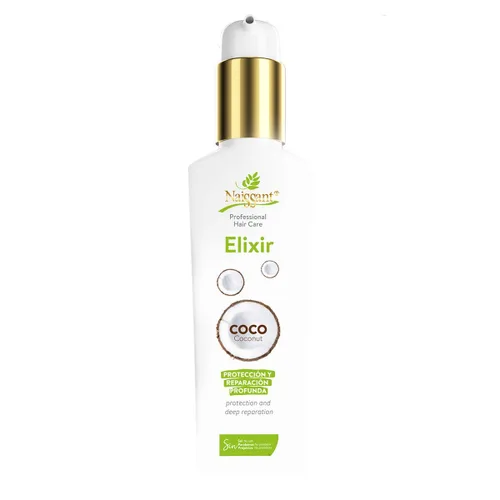 naissant Tratamiento capilar con aceite de coco, control de encrespamiento, protección contra el calor, protección UV para cabello teñido y natural,