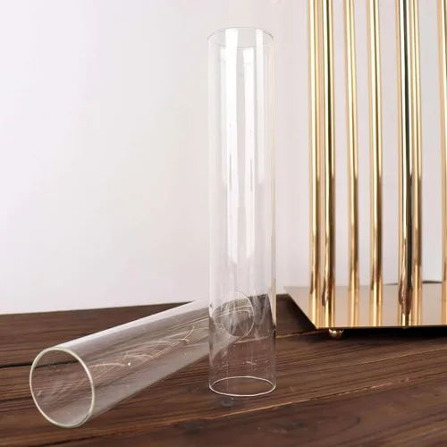 Miniatura 24 de Efavormart Paquete de 2 Portavelas Candelabro Transparente de 18", Pantalla de Vidrio para Vela, Pantalla de Vela Huracán de Extremo Abierto
