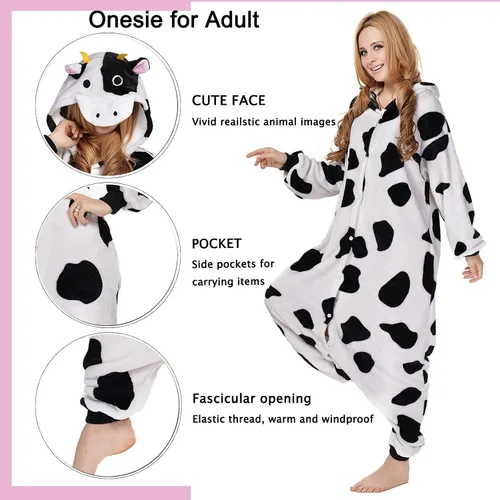 Miniatura 6 de SWEETXIN Pijama unisex para adultos y niños, para Halloween, Navidad, ropa de dormir, traje de cosplay para mujeres y hombres