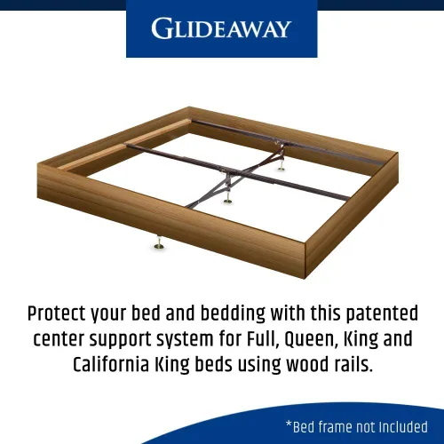 Miniatura 3 de glideaway x-support Marco de la cama sistema de apoyo, Modelo GS-3 XS 3 Raíles de Cruz y 3 Piernas, Fuerte Caja de base de apoyo para Full, reina
