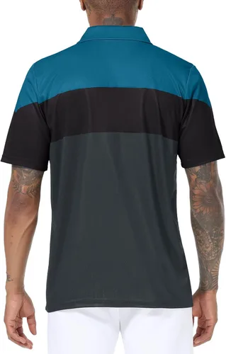 Miniatura 3 de Polo de golf para hombre grande y alto, ajuste seco, manga corta, impresión, rendimiento que absorbe la humedad, deportivo, casual, polo M-7XL