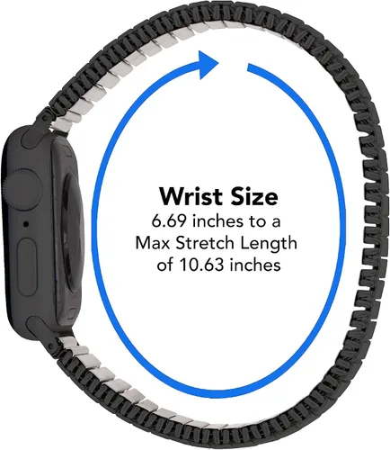 Miniatura 5 de Bandini Correa de expansión de acero inoxidable para Apple Watch Band de 1.811 in 1.772 in 1.654 in 1.732 in 1.614 in 1.575 in 1.496 in 1.929 in