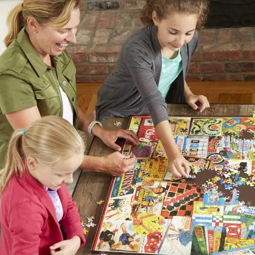 Miniatura 4 de White Mountain Rompecabezas de 1000 piezas de postres y dulces de verano con piezas grandes para adultos y familia de 24 x 30 pulgadas, heladería