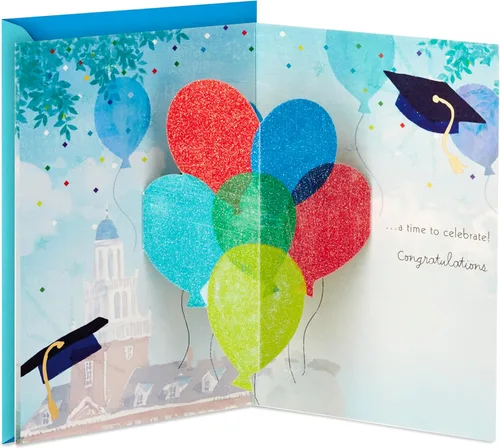 Hallmark Tarjeta de graduación desplegable de Paper Wonder (A Time to Celebrate)