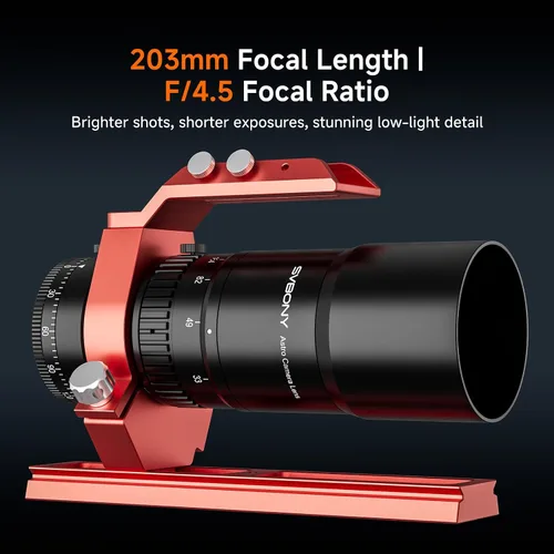 Miniatura 2 de SVBONY Telescopio SV545 Petzval Lens APO, F4.5, 7.992 in de longitud focal, plano de campo integrado, telescopio refractor profesional compatible