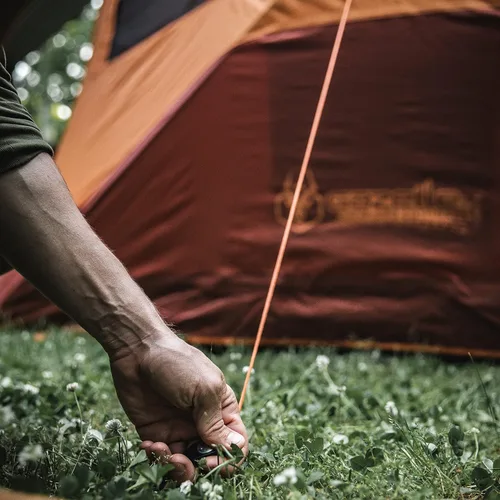 Miniatura 3 de Gazelle Tents™ Paquete de 12 estacas todo terreno, 12 estacas de punta serada, 4 líneas de sujeción, bolsa de transporte, GA100