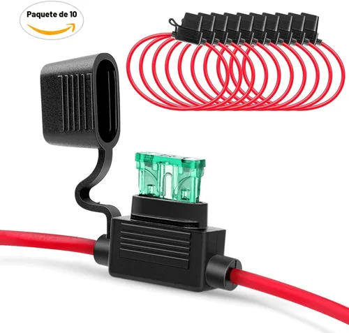 Miniatura 2 de Nilight - 50029R 120 piezas de fusibles de hoja estándar 5A/7.5A/10A/15A/20A/25A/30A AMP juego surtido con 10 paquetes de portafusibles en línea