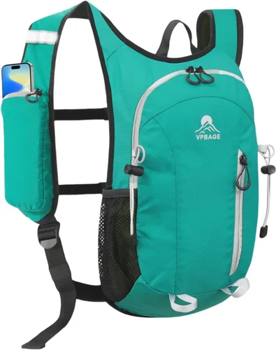 Miniatura 11 de VPBAGE Mochila de senderismo pequeña con soporte frontal para teléfono, mochila plegable con correa de pecho y cintura, Naranja-, Pequeño, Mochilas