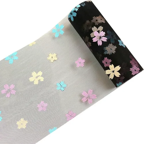 Miniatura 3 de Sakura - Rollos de tul de 6 pulgadas x 10 yardas (30 pies) de color negro para camino de mesa, silla, lazo para mascotas, falda tutú para mascotas