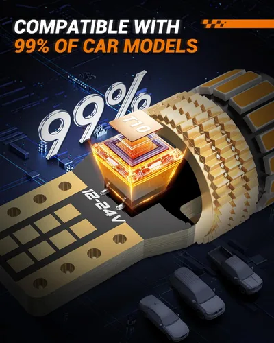 Miniatura 5 de SEALIGHT 194 foco LED 2000K ámbar 168 T10 2825 W5W 600% de brillo, focos LED de cuña para interior de automóvil, reemplazo para luces de matrícula