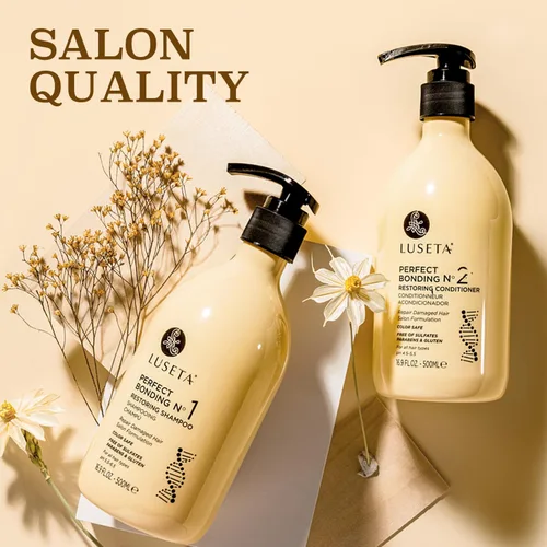 Miniatura 5 de Luseta Salon - Juego de champú y acondicionador con aceite de romero, unión ácida, champú y acondicionador sin sulfatos para el cuidado del cabello