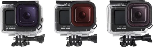 Miniatura 3 de GoPro HERO13 Filtro rojo: incluye carcasa submarina de 196.9 ft y 3 filtros, vidrio de hierro con corte láser (claridad superior), compatible