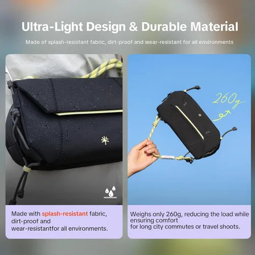 Miniatura 4 de PGYTECH OneGo Bolsa Bandolera de Bolsillo para DJI Osmo Pocket 3, funda de transporte diaria portátil a prueba de salpicaduras con correa