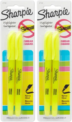 Miniatura 6 de Sharpie Accent 27162PP - Resaltadores estilo bolsillo, 2 resaltadores amarillos fluorescentes