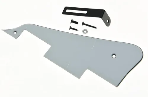 Miniatura 38 de KAISH Golpeador de guitarra LP blanco envejecido de 3 capas con soporte cromado para Epiphone Les Paul