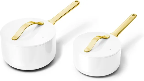 Miniatura 24 de Caraway Sartén antiadherente de cerámica con tapa (3 cuartos de galón), no tóxico, sin PTFE ni PFOA, apto para horno y compatible con todas