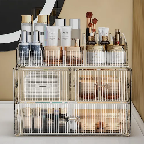 Miniatura 3 de ZHIAI Organizador Cosmético Apilable, Organizador Cosmético de Acrílico para Cómoda, Tocador, Gabinete de Cocina, Baño, Debajo del Fregadero