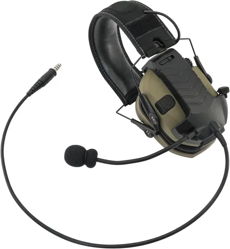 Miniatura 3 de Micrófono y PTT para Auriculares con Cancelación de Ruido Walkerrazor Airsoft (Negro)