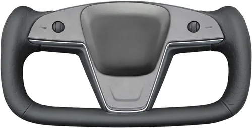 Miniatura 12 de MEWANT Funda de Volante de Athsuede con Costura Manual en Negro 9040 para Tesla Model S Yoke 2021-2023 Model X 2021-2023