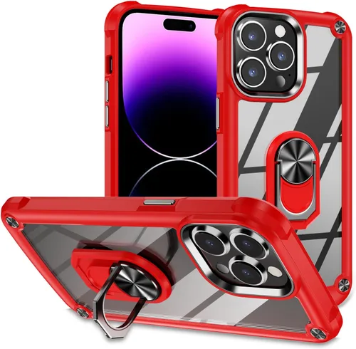 Miniatura 18 de Funda para iPhone 13 Pro con protector de pantalla, cristal transparente, antiamarillo, acrílico resistente, funda protectora de grado militar