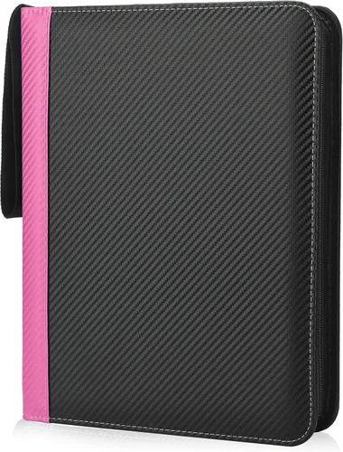 Miniatura 10 de Carpeta de 9 bolsillos para tarjetas coleccionables con mangas, organizador de tarjetas, 900 bolsillos de doble cara, carpeta de colección de Negro
