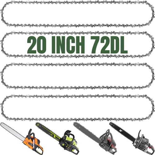 Miniatura 10 de Cadena de motosierra de 20 pulgadas, 80 eslabones de transmisión de .325 pulgadas, calibre 050 pulgadas, compatible con Husqvarna450 Rancher, 4435E
