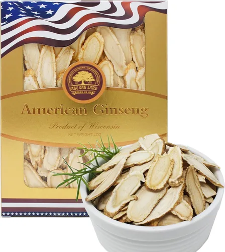 Rebanadas de ginseng americano de Wisconsin, DOL American Wisconsin - Rodajas de ginseng para té, energía para hombres y mujeres, la salud mental