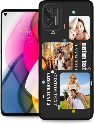 Miniatura 36 de Funda personalizada para Motorola Moto G Stylus 2020 con nombre de foto, texto y foto, GStylus personalizado -20 funda suave y fina (negro) de 6.4