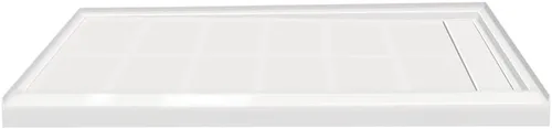 Miniatura 9 de Transolid FL6034R-39 - Base de ducha rectangular lineal de 60 pulgadas de ancho x 34 pulgadas de largo, con drenaje a la derecha, color gris