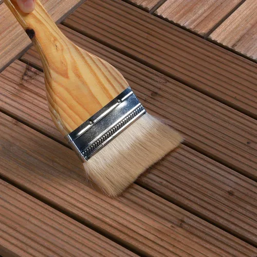 Miniatura 3 de Yaheetech 55 azulejos de terraza de patio entrelazados de madera compuesta de madera para cubierta de pisos de madera de 12 x 12 pulgadas, madera