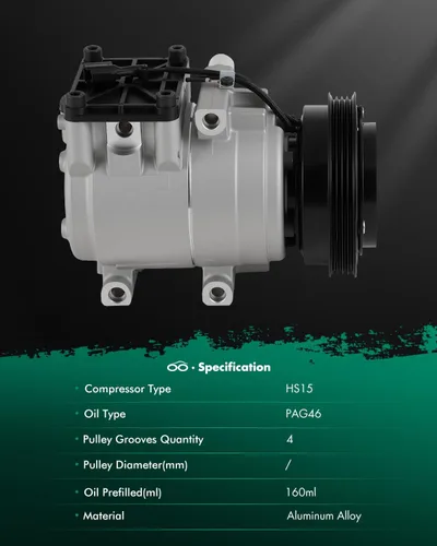 Miniatura 8 de SCITOO Compresor de CA Enfriamiento rápido para Hyundai para Elantra 1.8L para Elantra 2.0L para Tiburon 1.8L para Tiburon 2.0L 1998-2001 9770127000