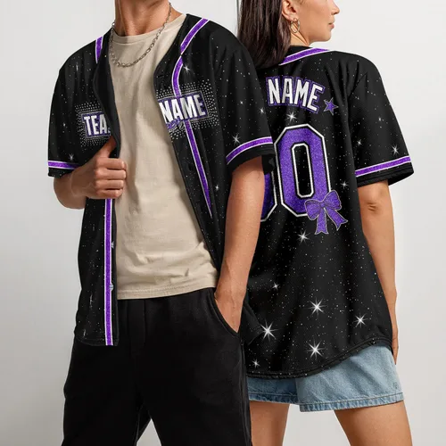 Miniatura 2 de Camiseta de béisbol de uniforme de animadora personalizada, camiseta de animadora para niñas, mujeres, jóvenes, niños, camiseta con purpurina