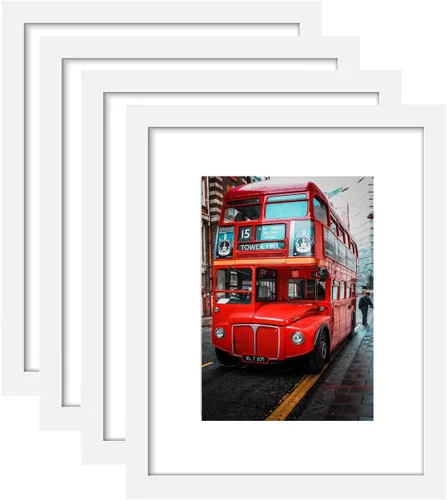 Miniatura 11 de Pojah - Juego de marcos de fotos cuadrados con estera para exhibir fotos de 5x5 o 8x8, vidrio de PVC, para decoración de pared en el hogar u oficina