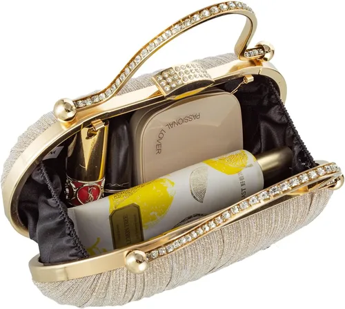 Miniatura 5 de YYW Bolso de noche para mujer, embrague de boda con cadena y bolsos de noche