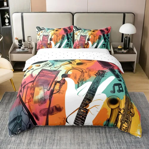 Miniatura 25 de jejeloiu Cute Mushroom Decor Duvet Cover 100% Cotton for Kids Boys Girls Twin Size Botanical Plants Bedding Set Cartoon Mushrooms Comforter Cover