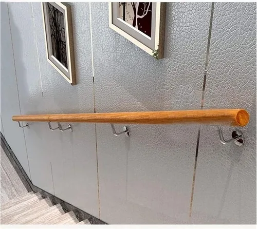 Miniatura 3 de Barras de agarre de madera, kit completo de 1 a 20 pies, barandillas antideslizantes para escaleras, barra de soporte para pasillo, villa