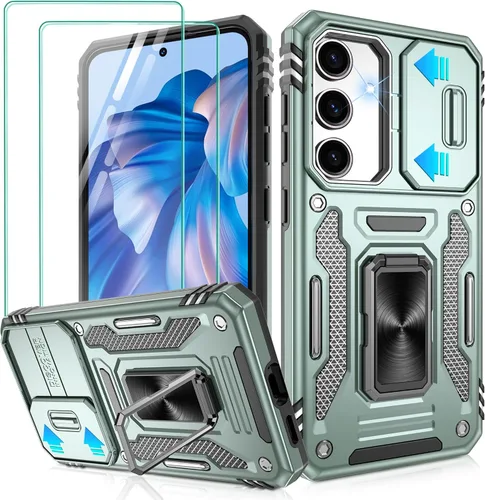 Miniatura 44 de Gritup para Samsung Galaxy S22 Funda con protectores de pantalla HD de 2 paquetes y cubierta deslizante para la cámara, protección contra caídas