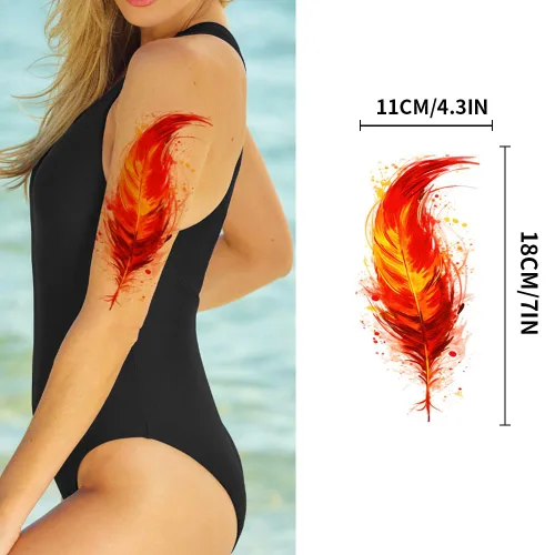 Miniatura 2 de Tatuajes temporales de acuarela de hermosos animales realistas para adultos, tatuajes estéticos de manga media brazo para mujeres y niñas, tatuajes