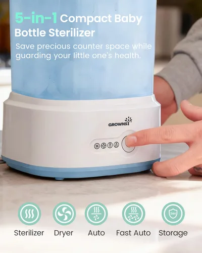 Miniatura 2 de Esterilizador y Secador de Biberones, Esterilizador Eléctrico Compacto de Vapor para Biberones de Bebé (Esterilizador de Biberones), Desinfectante