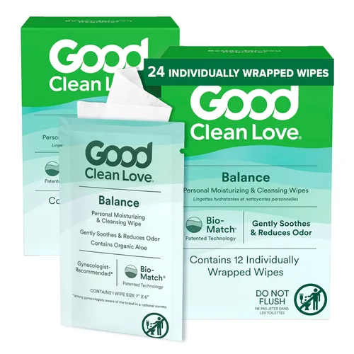 Miniatura 15 de Good Clean Love Rebalance Toallitas hidratantes y limpiadoras personales, reduce naturalmente el olor y apoya la salud vaginal, producto de higiene