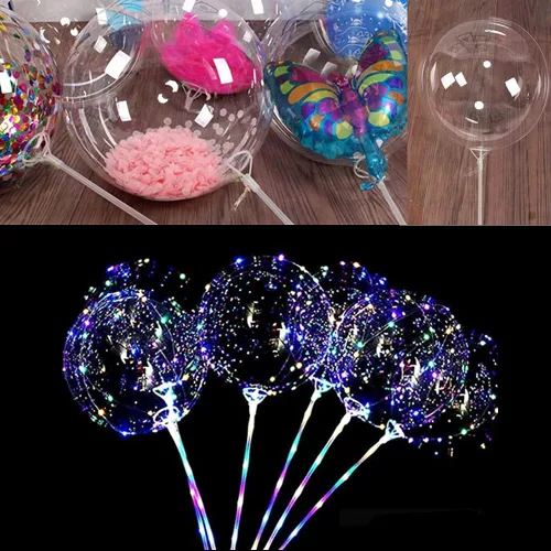 Miniatura 4 de Palitos grandes para globos con copas grandes, 35 juegos gruesos de 17 pulgadas de largo, transparentes Bobo para globos grandes de 10 a 30 pulgadas