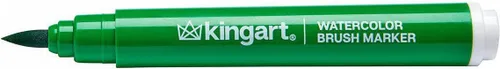 Miniatura 5 de KINGART Rotuladores de acuarela de punta de pincel con estuche, 12 colores, barril ancho para una fácil sujeción, tinta no tóxica a base de agua