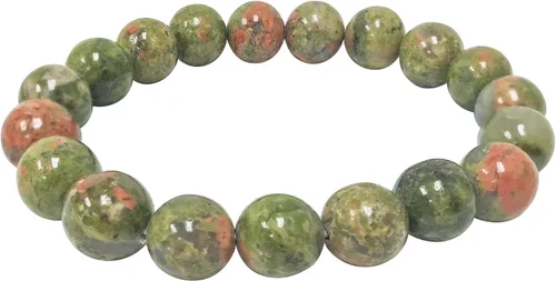 Miniatura 331 de Gem Avenue Handmade Round Bead Stretch Bracelet Unisex Natural Stone Beaded Jewelry for Men & Women, Elastic Wristband for Daily Wear