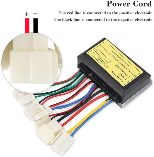 Miniatura 6 de Controlador de motor de scooter eléctrico, controlador de motor cepillado de doble voltaje de 24 V/12 V, compatibilidad universal para viajeros