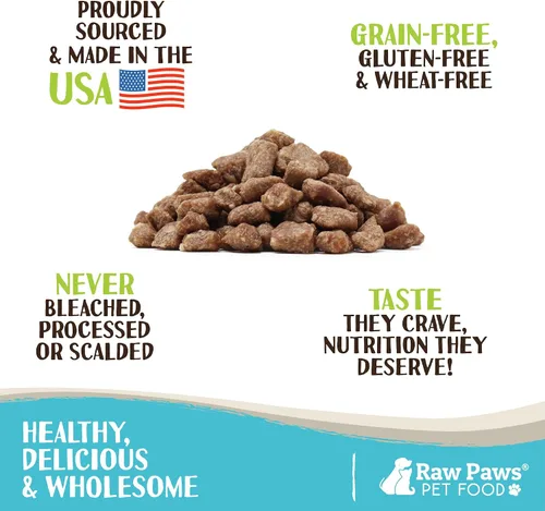 Miniatura 2 de Raw Paws Alimento liofilizado para perros y gatos, receta de carne de res, 16 onzas, fabricado en Estados Unidos, alimento para perros liofilizado
