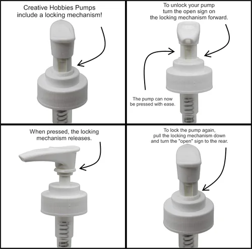 Miniatura 3 de Creative Hobbies Bombas dispensadoras de jabón de loción de plástico blanco con collares de rosca con pegamento, reemplazos para bombas de jabón