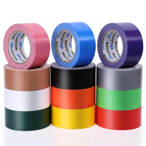Miniatura 13 de Oleitodh Cinta adhesiva plateada resistente de gran capacidad Paquete de 12 unidades - 2 pulgadas 60 yardas cada una, fuerte, sin residuos, para Gris