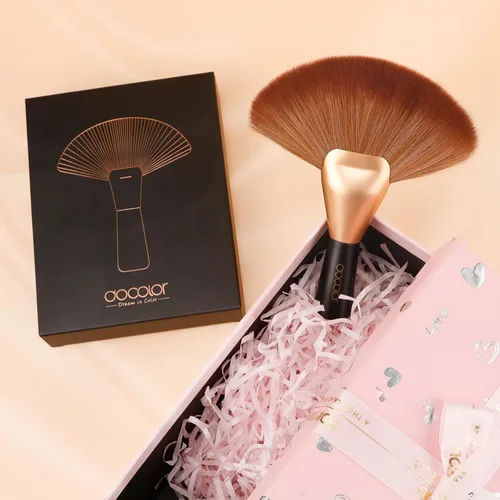Miniatura 8 de docolor Cepillo de acabado en polvo, cepillo multiusos para rostro y cuerpo, cepillo de maquillaje profesional para uso en salones, perfecto