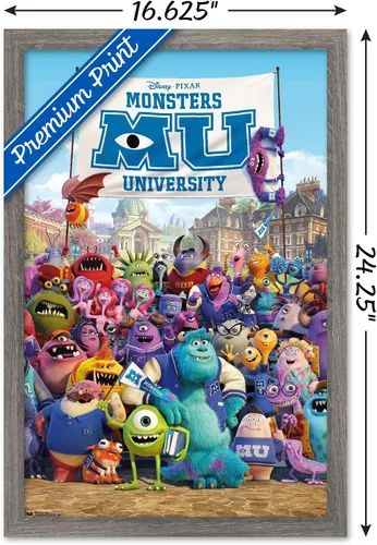 Miniatura 3 de Trends International Disney Pixar Monsters University - One Sheet Wall Poster, 14.725" x 22.375", Barnwood Framed Version